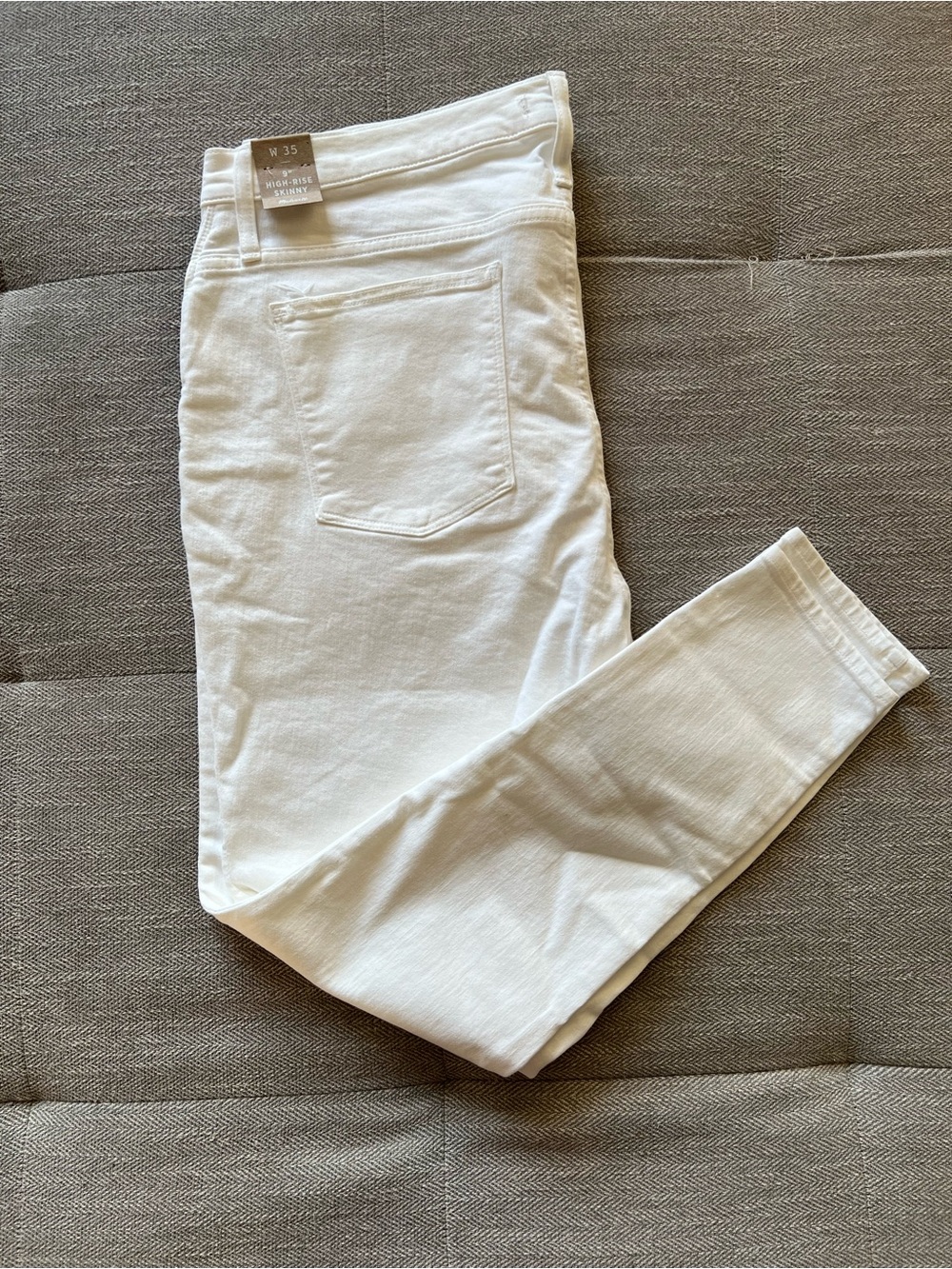 NWT Madewell 9" High-Rise Skinny Jeans White Size 35 Stretch Denim